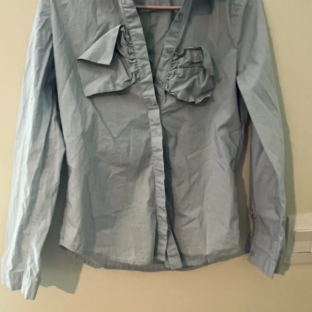 The Shirt Rochelle Behrens button down size small Blue - Image 5