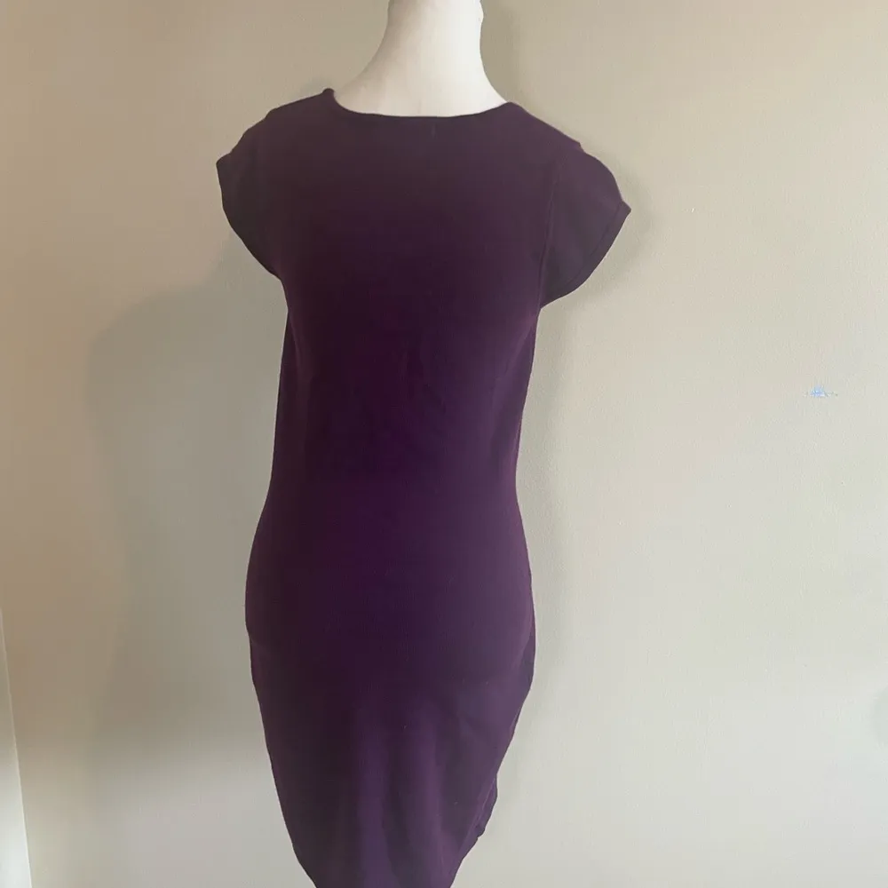 Design History Women’s Small Purple 100% Merino Wool Career Dress Work Quite Lux - Image 3