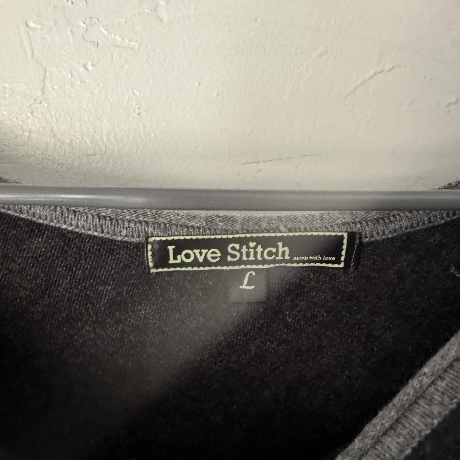 Love‎ Stitch Sweater Womens Large Angora Wool Blend Asymmetrical Pullover - Image 7