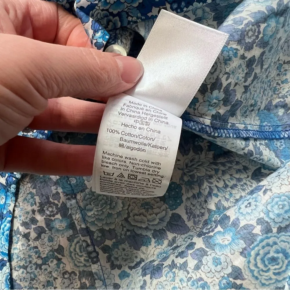 J. Crew Slim Perfect Shirt in‎ Liberty Elysian Day Floral women’s Size 2 - Image 9