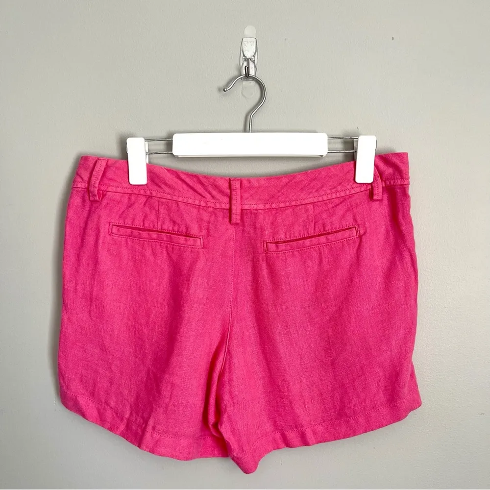 LILLY PULITZER | The Calla Short Fuchsia Pink Linen Shorts Sz 8 - Image 5