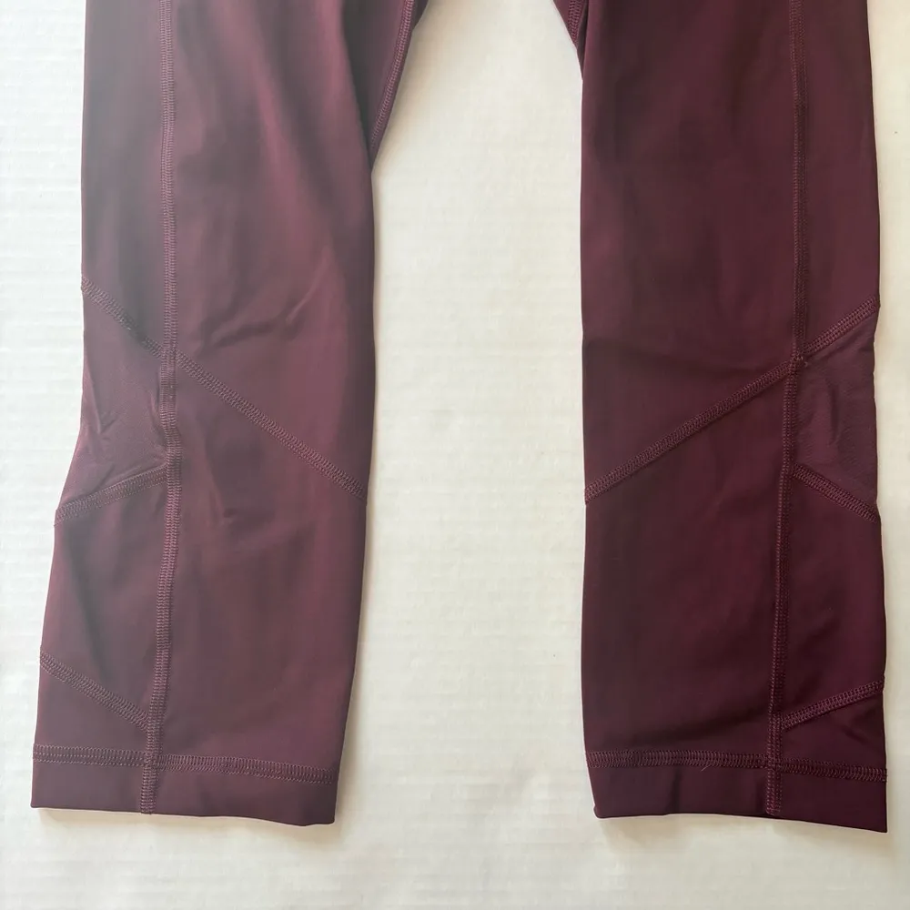 Lululemon Pace Rival Crop leggings *22" Dark Adobe maroon size 6 - Image 6