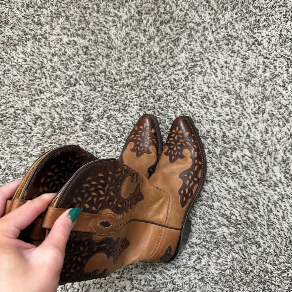 Old West perforated cowgirl boots - Image 4