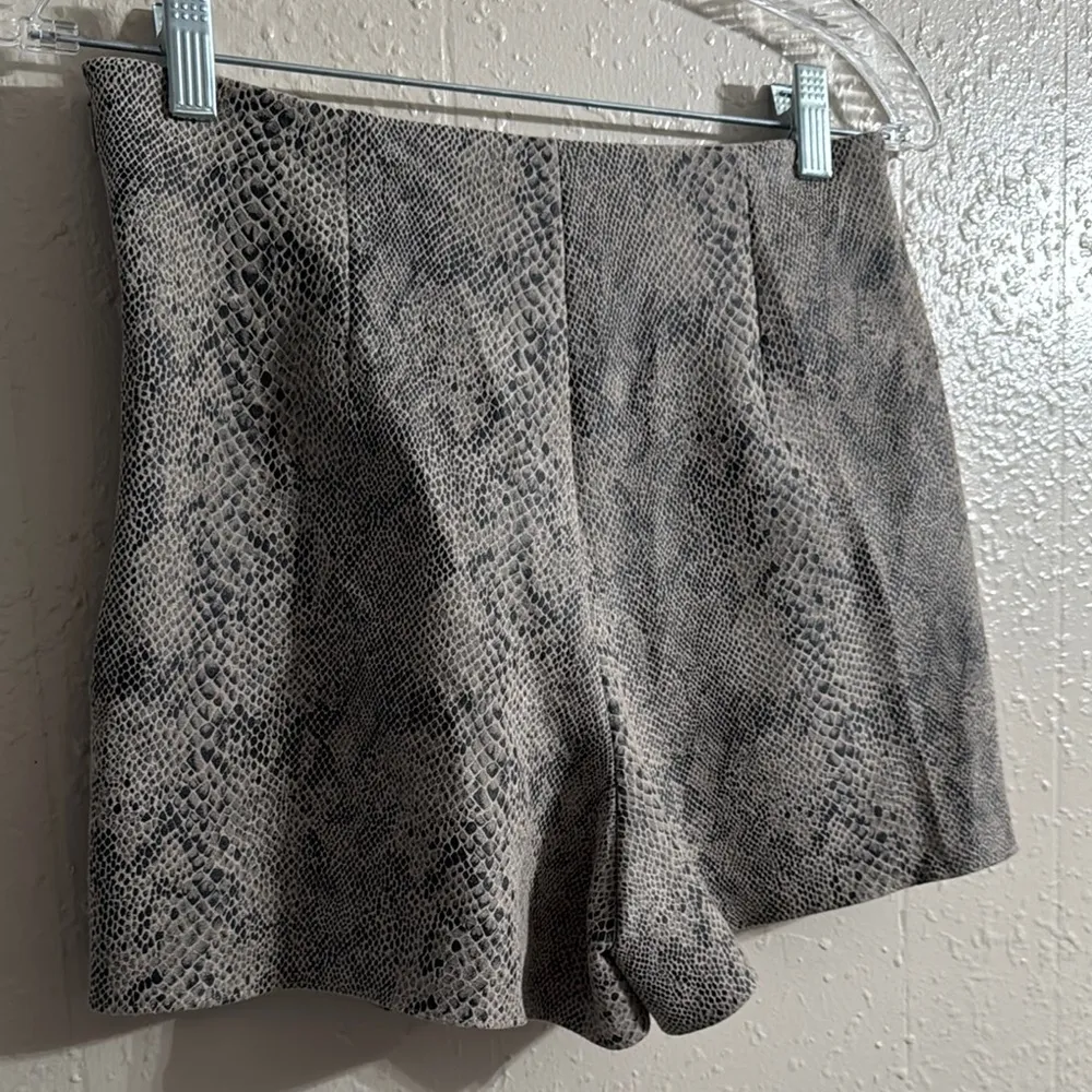 Zara Gray Snake Print Mini Skort - Image 5