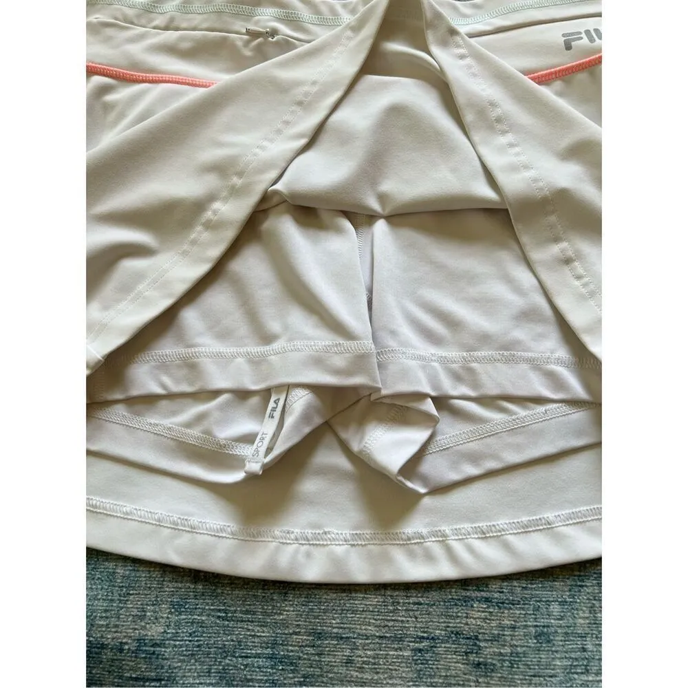 FILA  White Peach Pink Athletic Golf Skort Medium - Image 5
