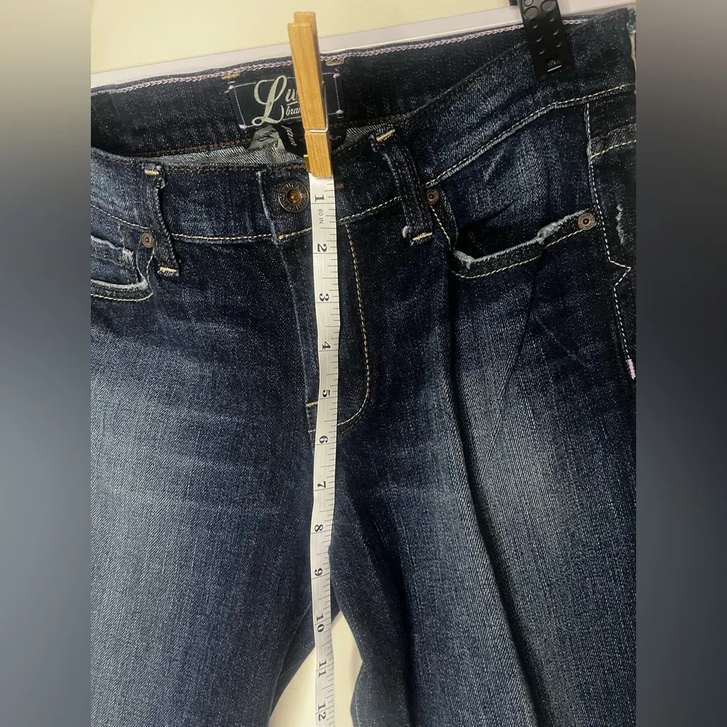 Lucky Brand Dark Blue Flare Jeans - Image 9