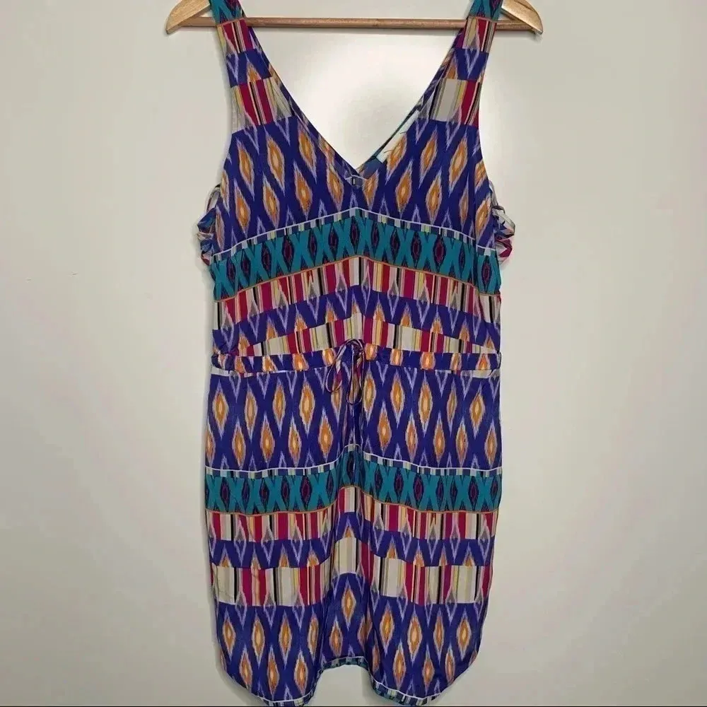 Rory Beca Fiery Printed Drawstring Silk Dress Size XS - Image 5