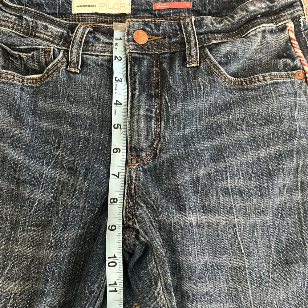 Anthropologie Pilcro Women’s Slim Boyfriend Jeans Side Rope Design Sz 27 - Image 9
