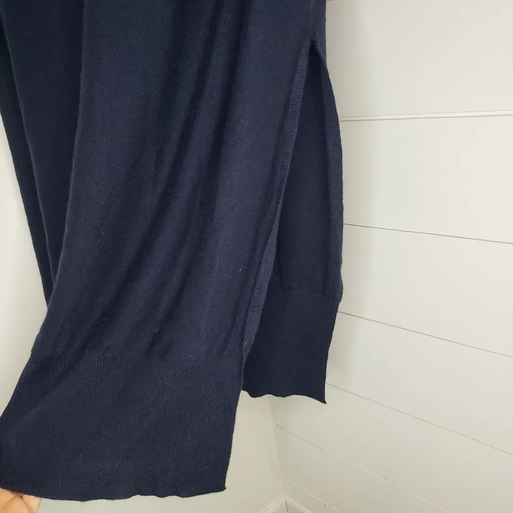 Dress Forum NWT Navy Knitted Polo Dress With Collared Neckline Wool Blend Midi S - Image 6