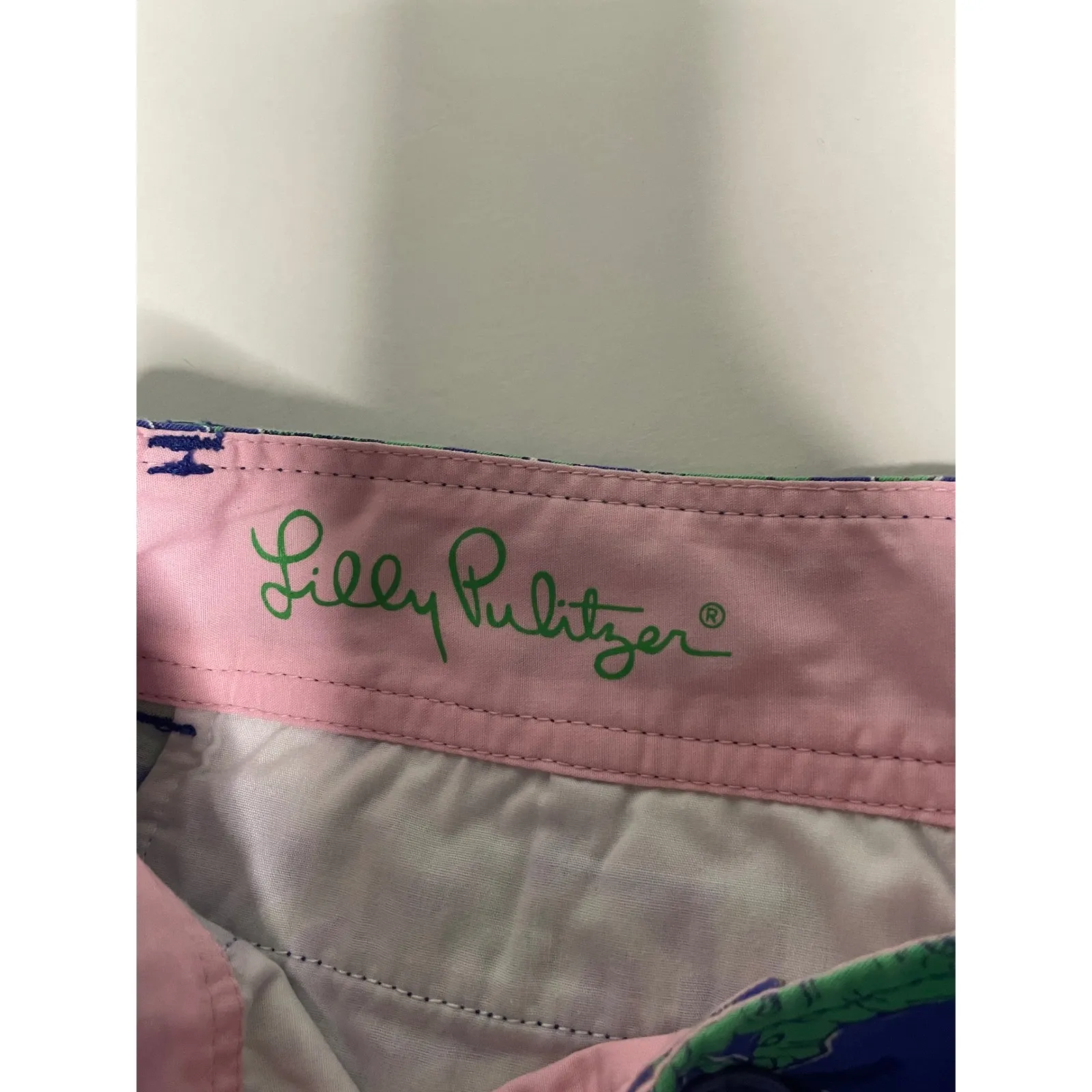 Lilly Pulitzer Callahan Shorts Women's Size 0 Blue Green Elephant Print Casual - Image 3