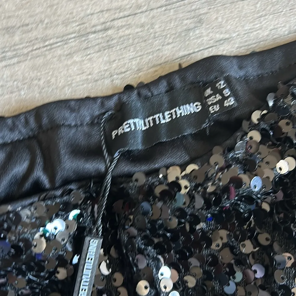 Pretty little thing black stretch sequin skinny trousers - Image 4