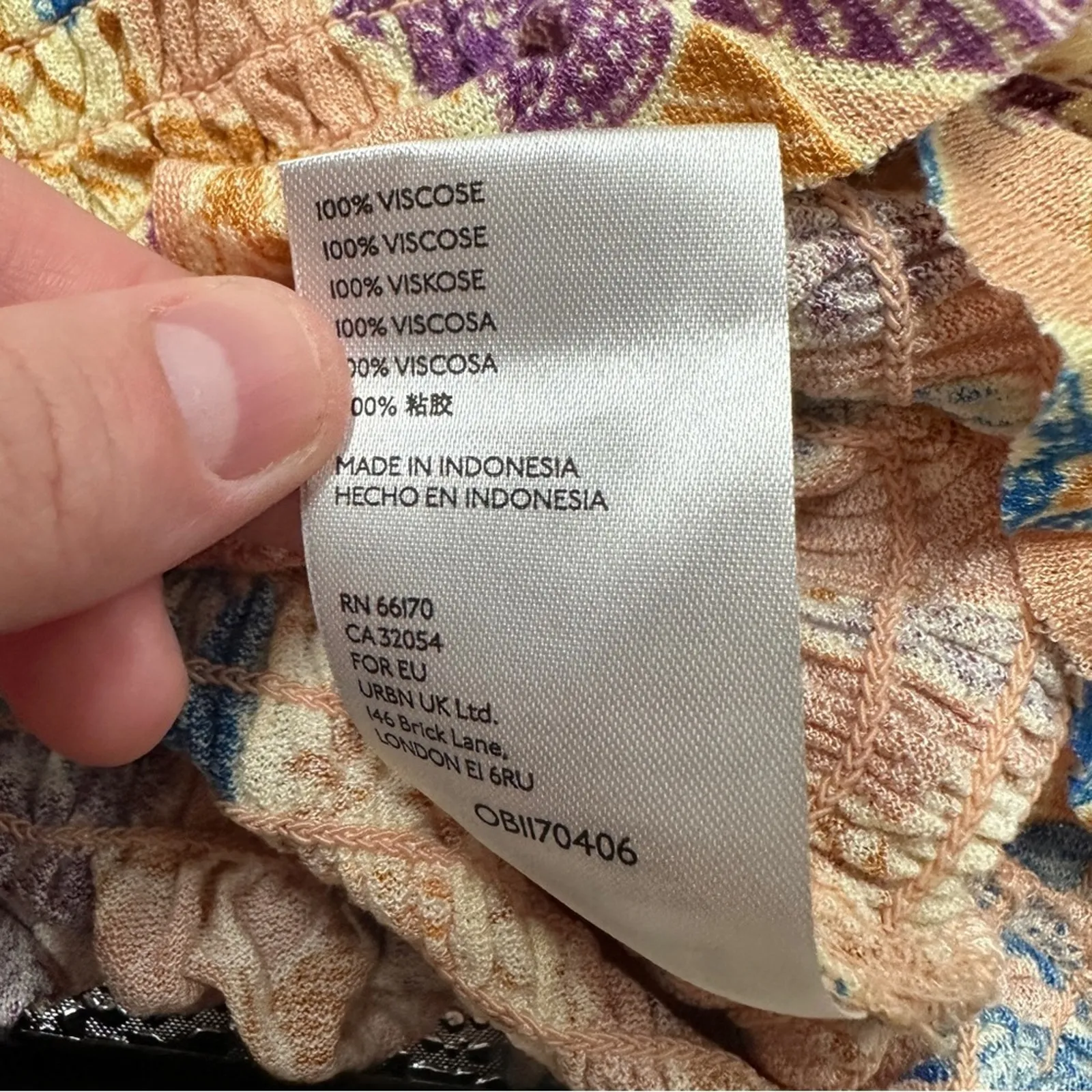 Urban Outfitters Beige Multicolor Tropical‎ Floral Print Cropped Top Size S - Image 4