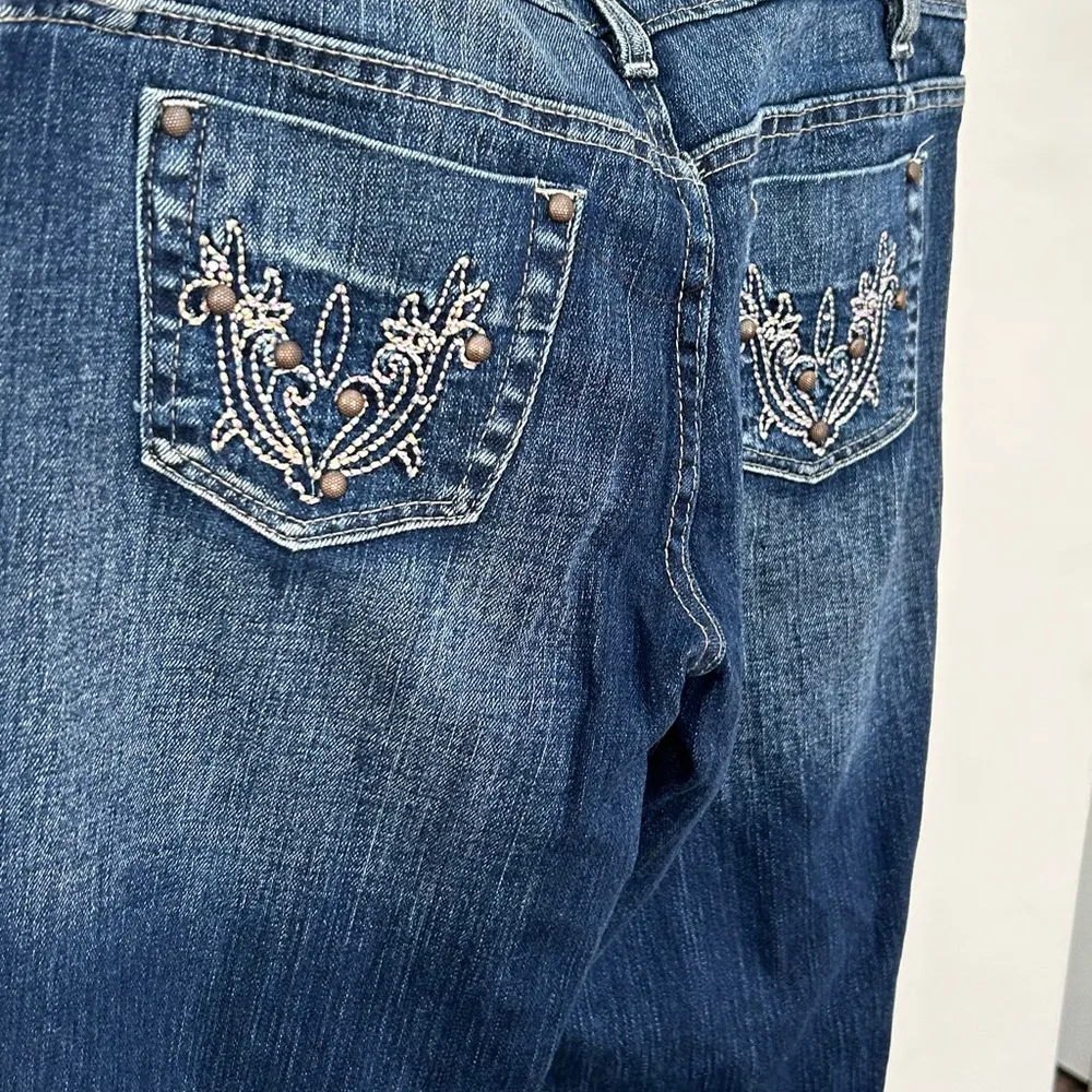 Vintage Pascal Embroidered Jeans 12 Blue - Image 6