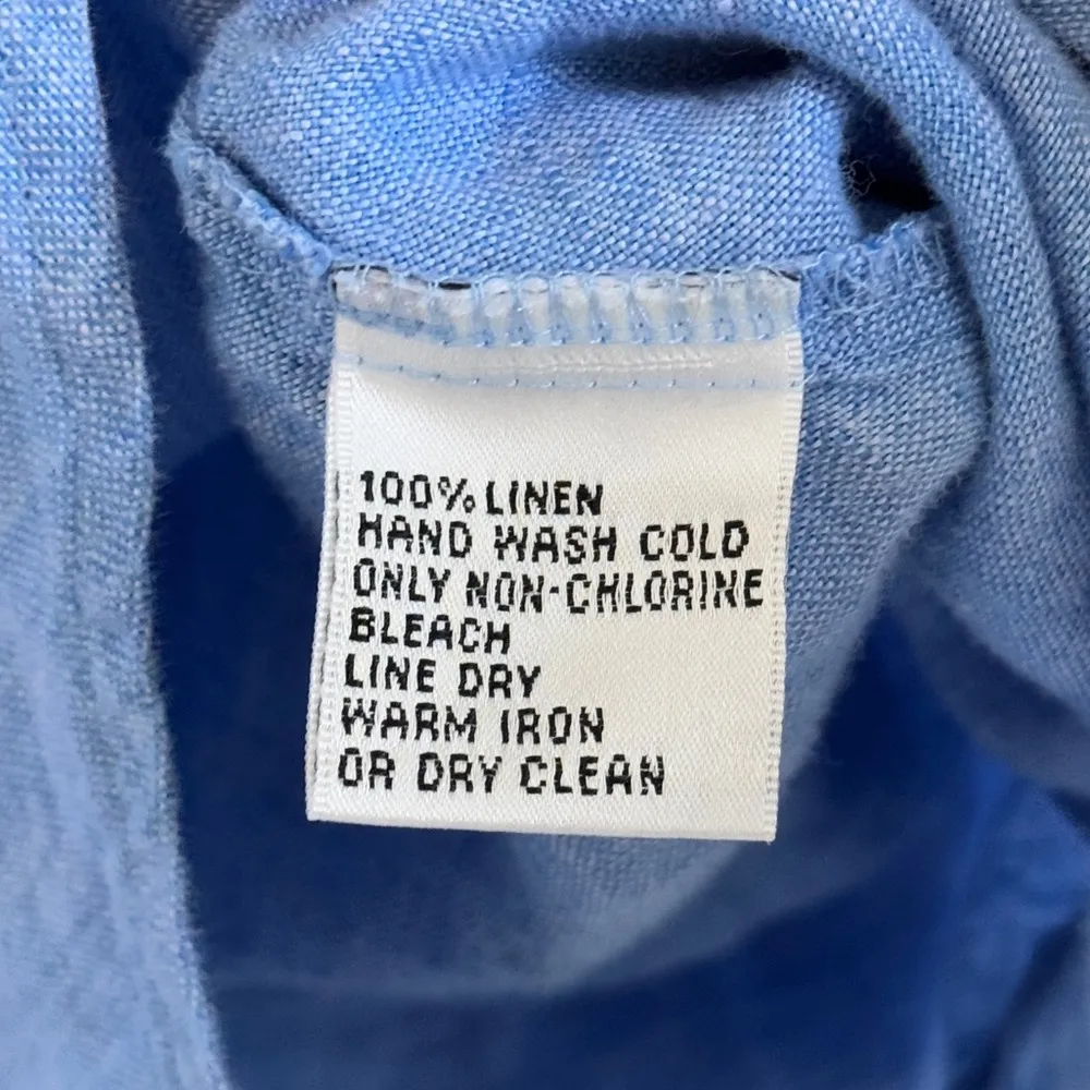 Talbots 100% Irish Linen Top Size 3X Petite 22W Women’s Button Up Shirt - Image 6