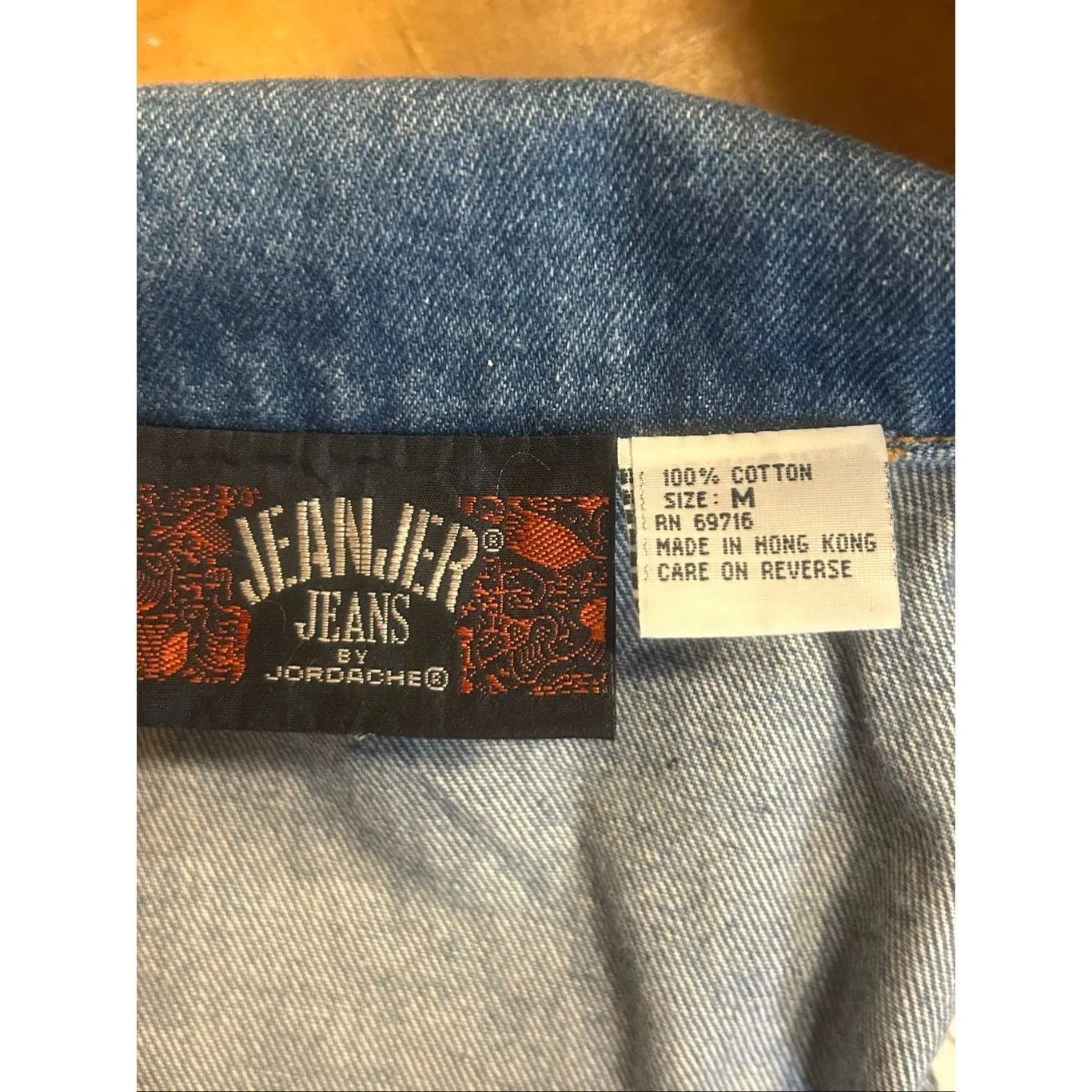 Vintage Jeanjer Jordache Denim Jacket Blazer Size MEDIUM (5806) - Image 6