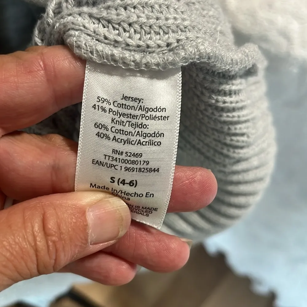 Oversized Comfy Hooded Sweatshirt Sweater Grsy Gray - Image 11