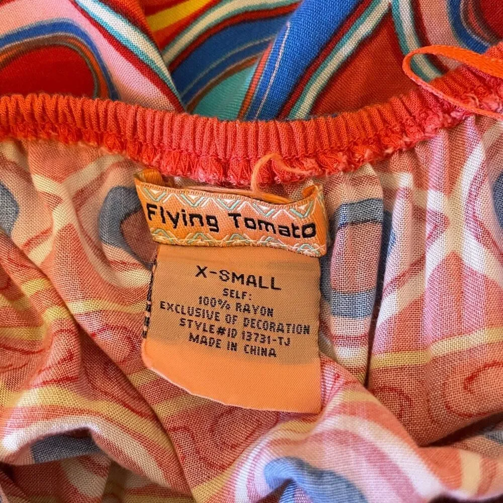 Flying tomato off the shoulder floral mini dress - Image 5