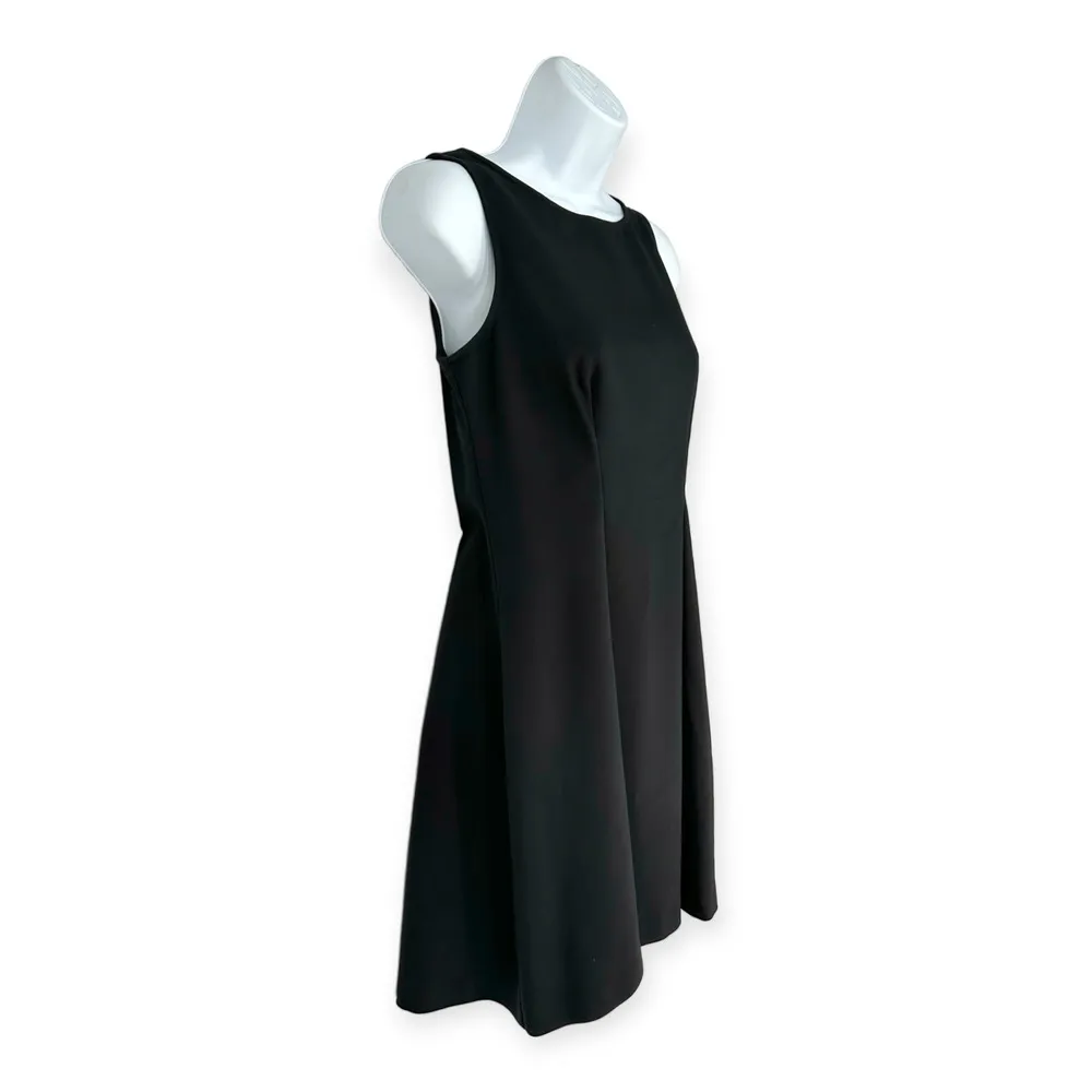 cop. copine | Sz 36/US 6 | SIMOUN Sleeveless Pintuck Back Zip Black Shift Dress - Image 3