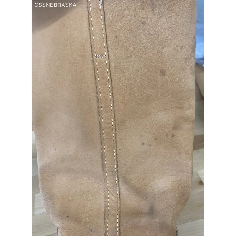 Zodiac USA Tan Western-Style Leather Riding‎ Boot w/Heel - Size 8 Narrow - Image 9