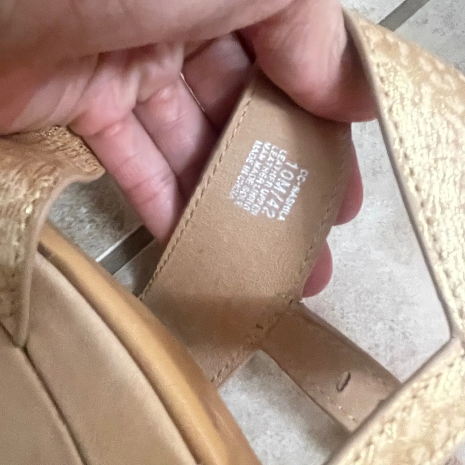 Corso Como Snow Leopard latte Leather Ankle Strap Wedge Sandals NEW 10M nashila - Image 8