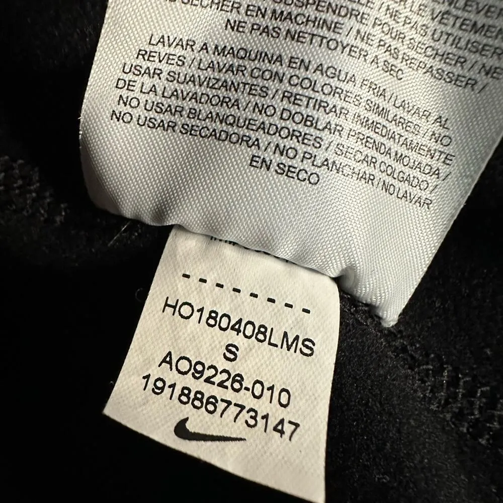 Nike Pro Dri Fit Black Gold Warm Sparkle T-Shirt Fall Athleisure Long Sleeve Tee - Image 9