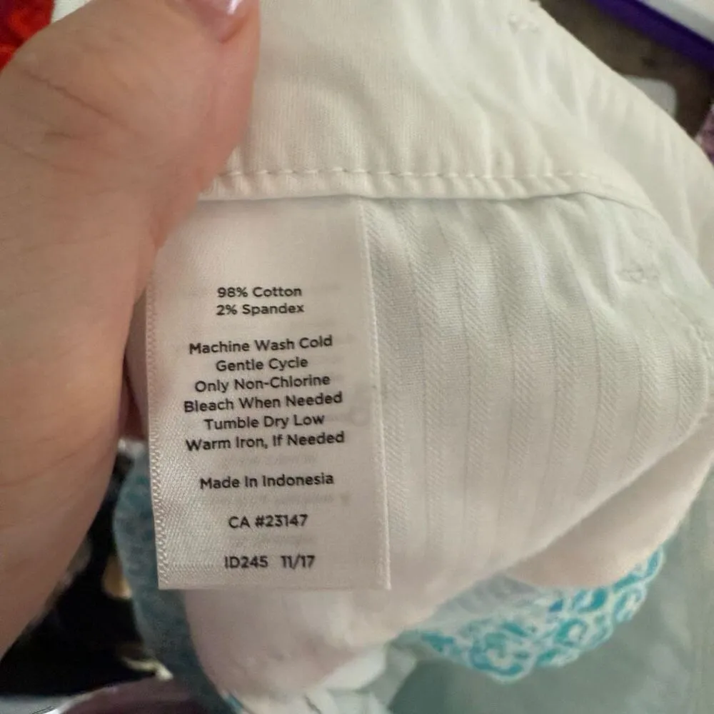 Talbots Women’s 10P Blue Perfect Crop Pants Chino Career Workwear Office Core - Image 5