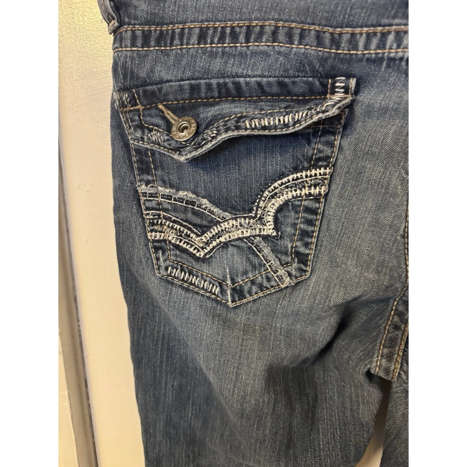 Big Star Maddie Jeans Women's 31R Mid Rise Bootcut Stretch Denim Embroidered - Image 12