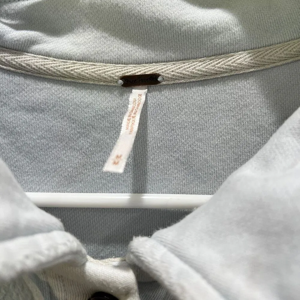 Free People  Ruby Jacket Crisp Morning Blue Size Medium Oversized READ - Image 5