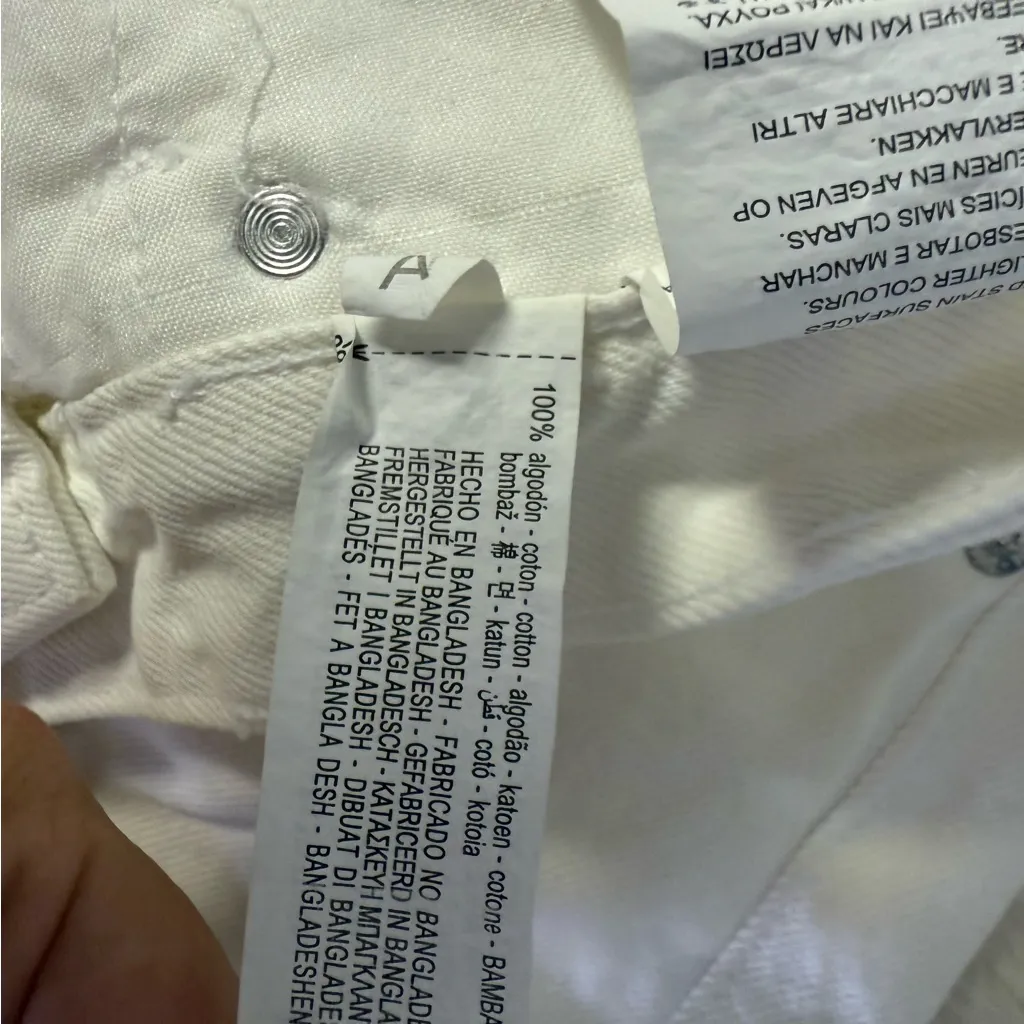 ZARA NWT Wide-Leg High-Rise Jeans White Size 14 - Image 8