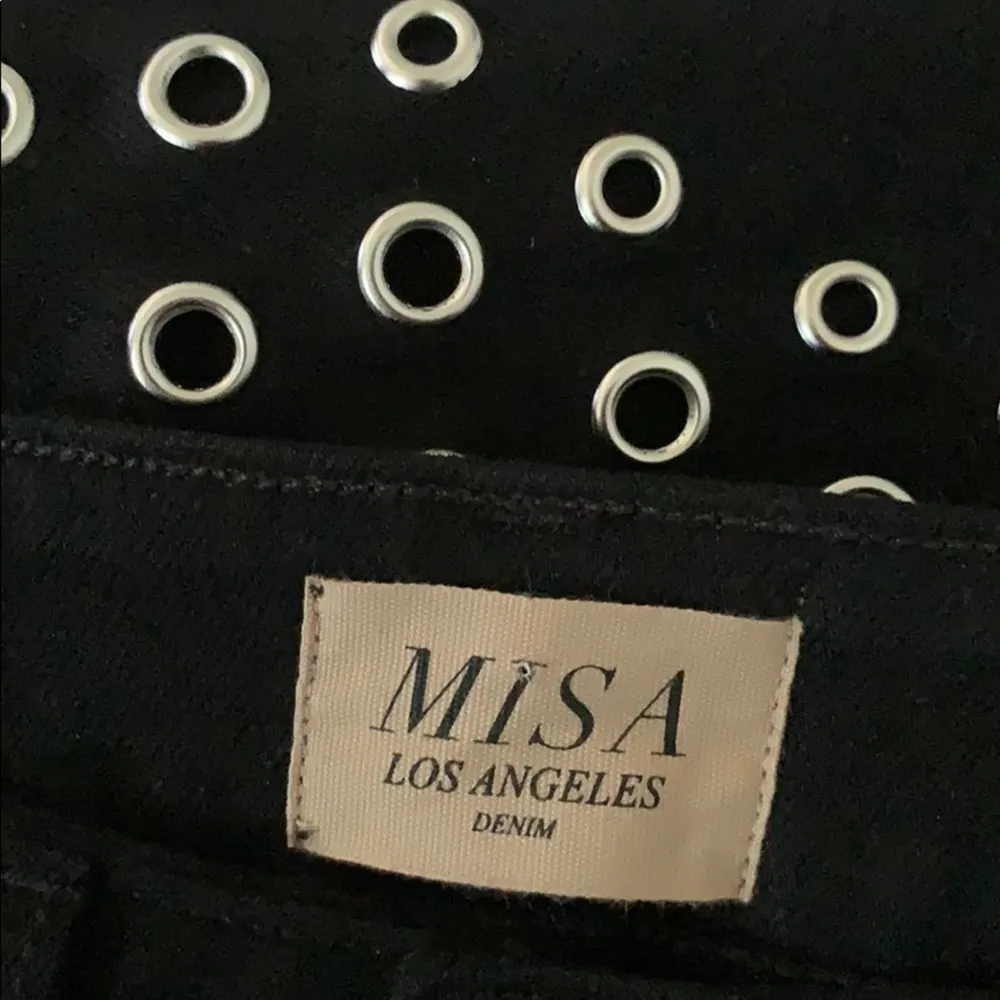NWOT Misa superstar cropped flare grommet jeans - Image 2