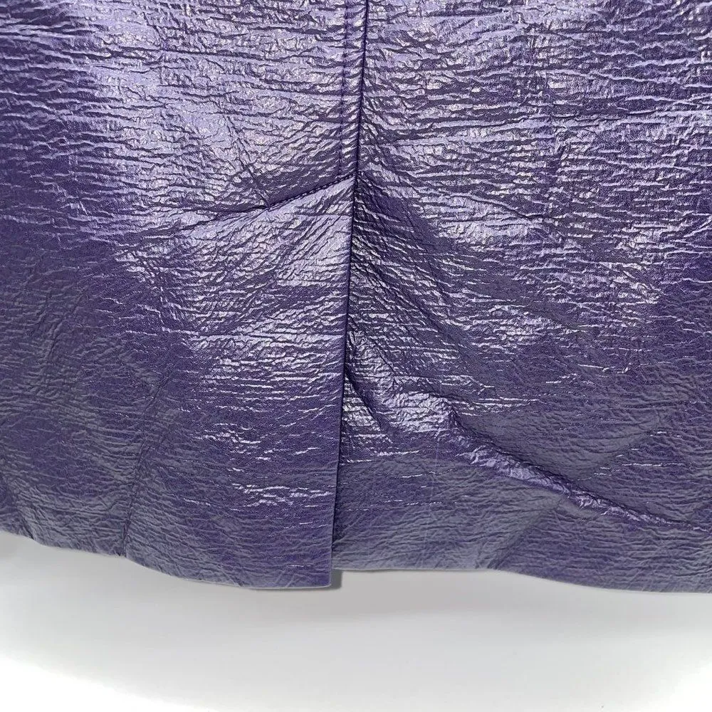 Nanette Lapore Moto Style Jacket in Royal Purple Wool and Polyurethane Body - Image 11