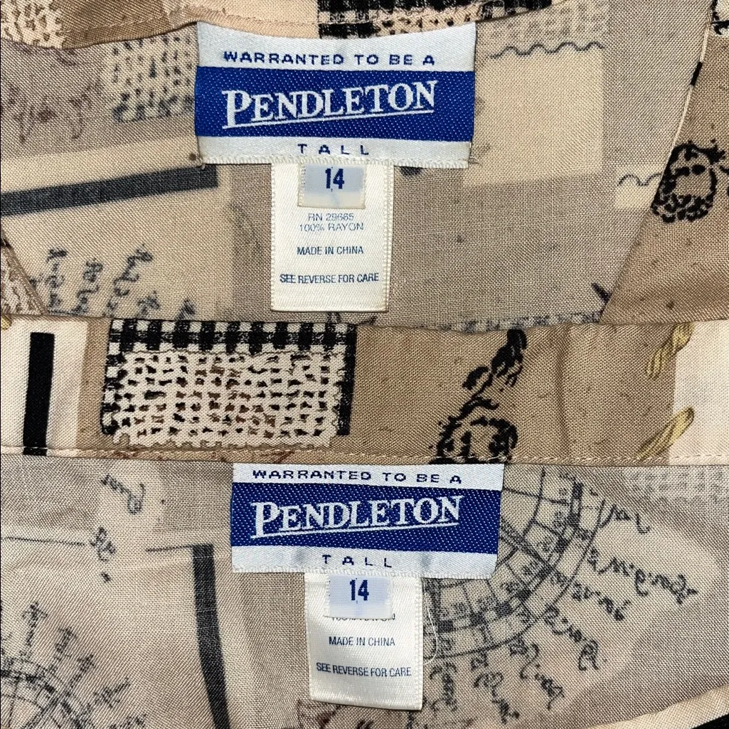 Pendleton  14 Tall Star Moon Celestial 2 Pc. Button Up Blouse & A-Line Skirt Set - Image 7