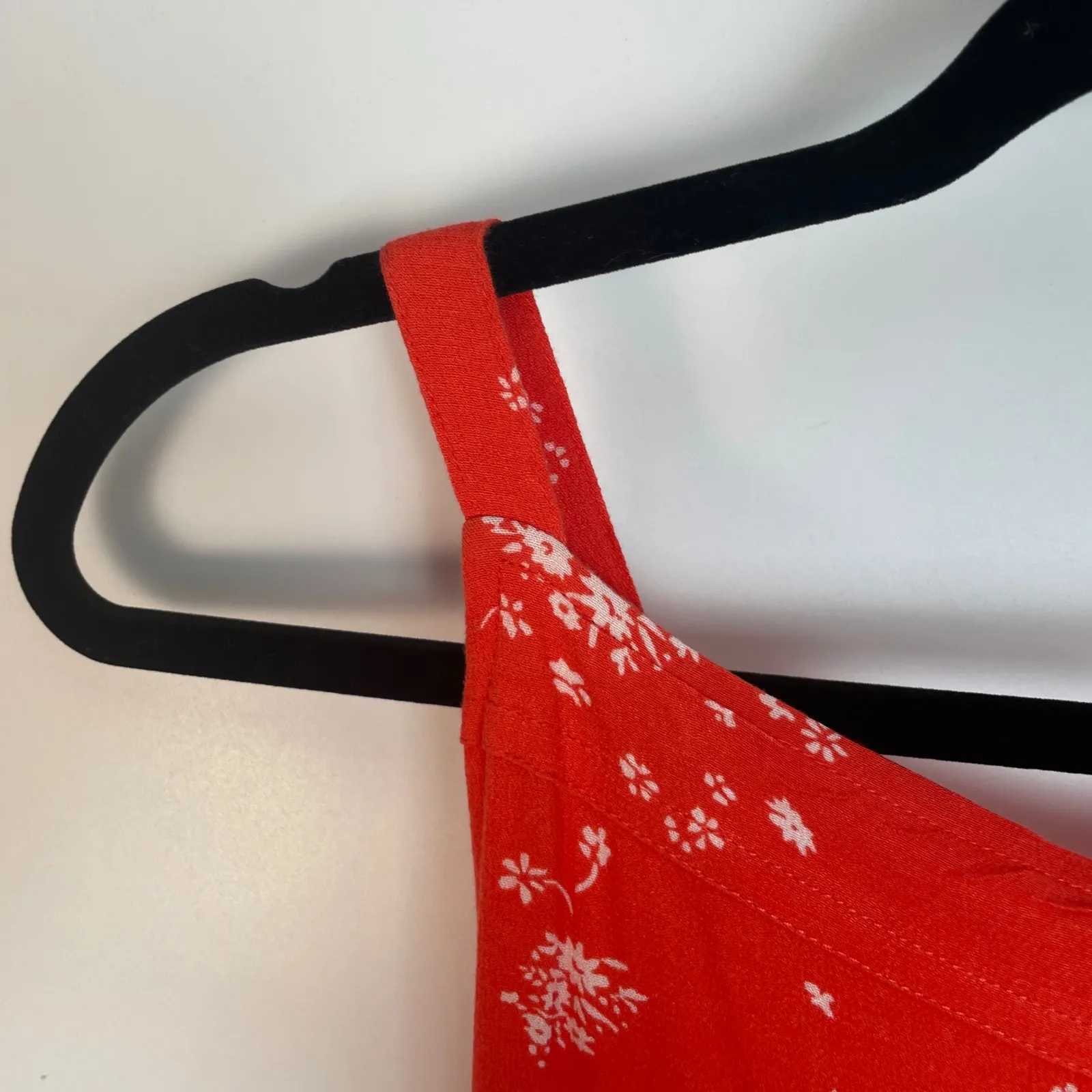 Free People Women Orange Square Neck Back Tie Boho Wide Leg Jumpsuit Small - Image 5