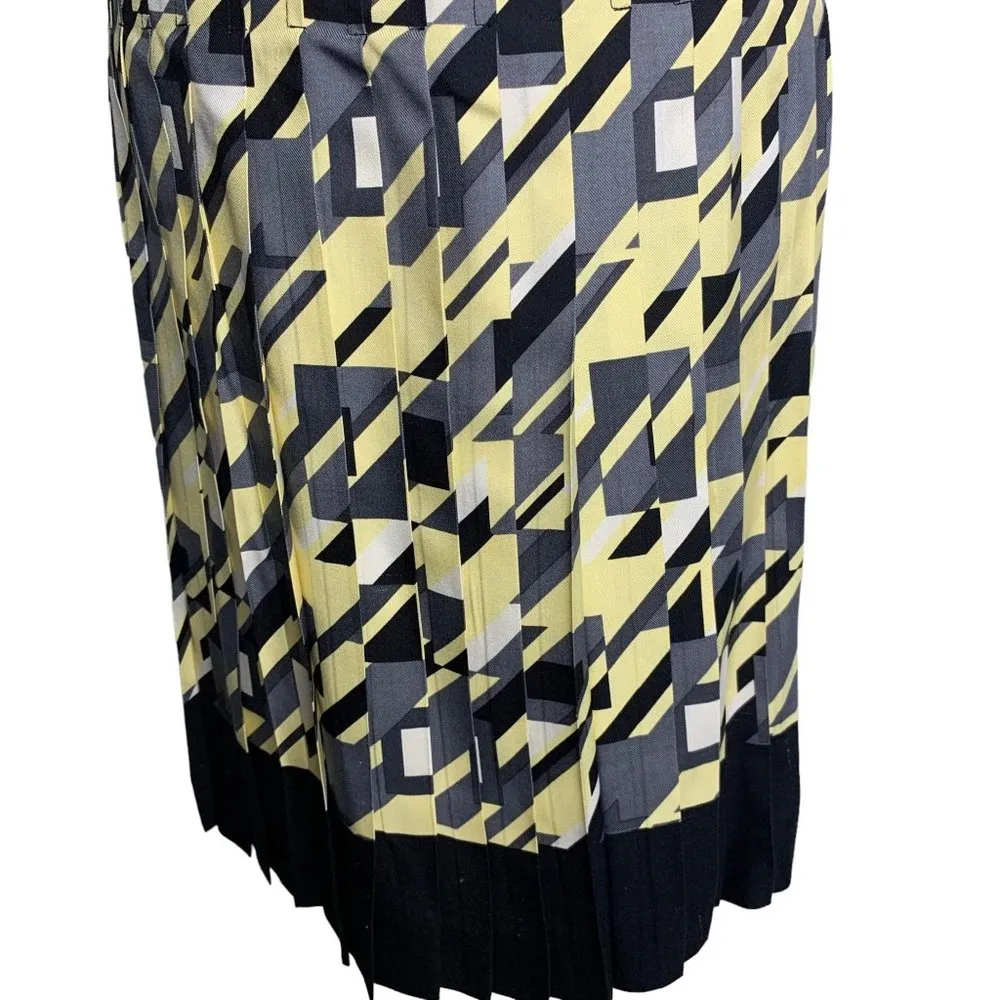 Vintage Carlisle Suit Set 6 Yellow Wool Silk Angora Cashmere Pleated Pockets - Image 9