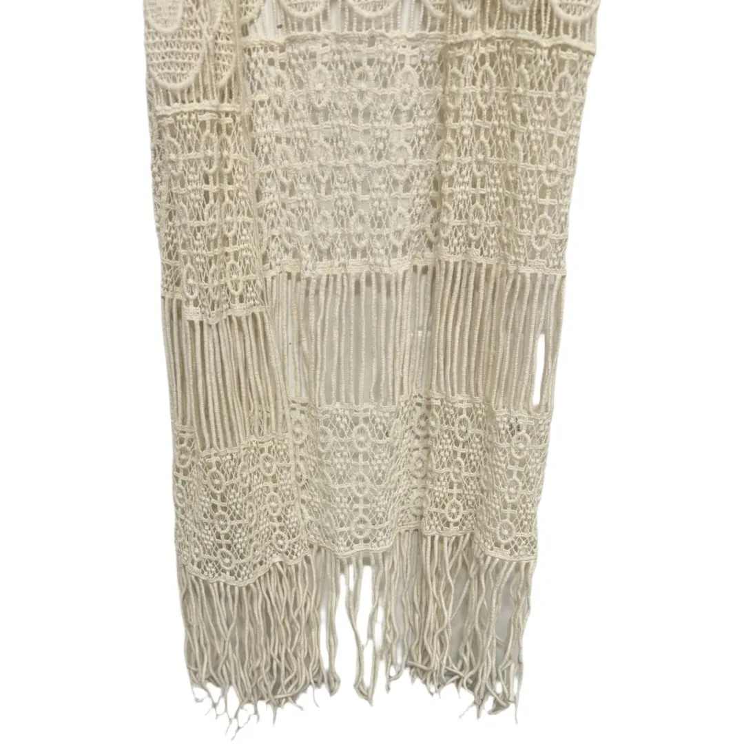 Garage Crotchet Western Boho Vest Cream Colored Sizs XS/Small Festival Layering - Image 3