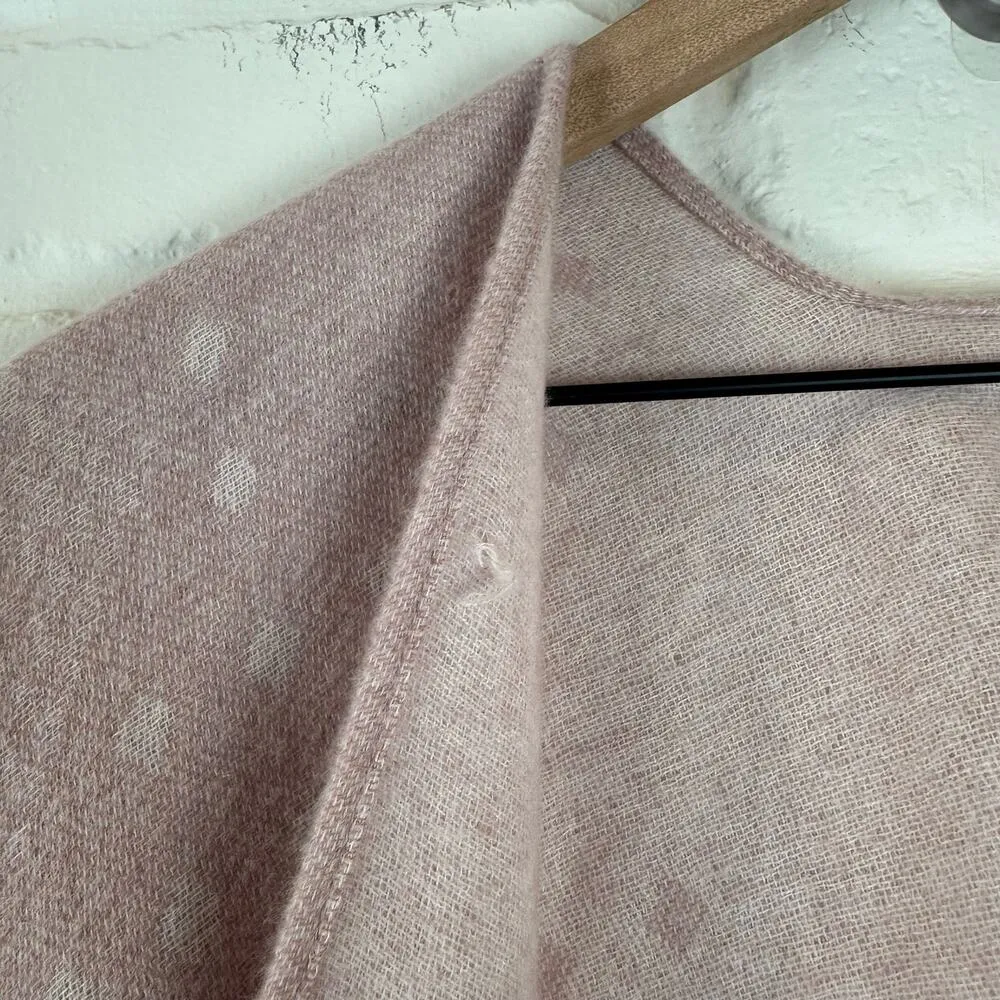 Gentle Fawn Hermosa Cardigan Fringe Shawl Wrap Pink Soft Feel Layering Size XS/S - Image 5