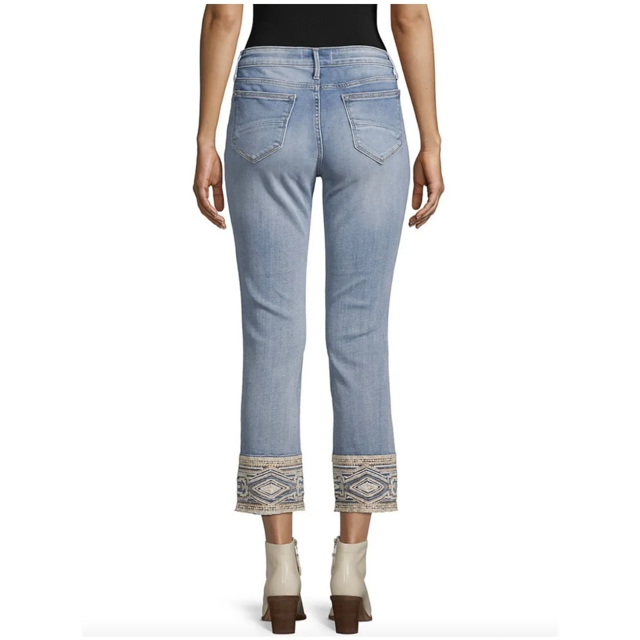 DRIFTWOOD Women’s Distressed Neutral Embroidered Colette Jean size 30 - Image 2