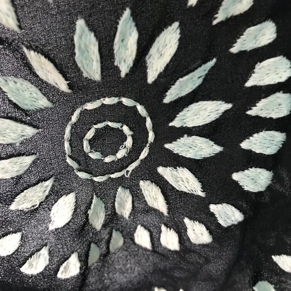 Free People semi sheer black tie open sleeve top - Image 9