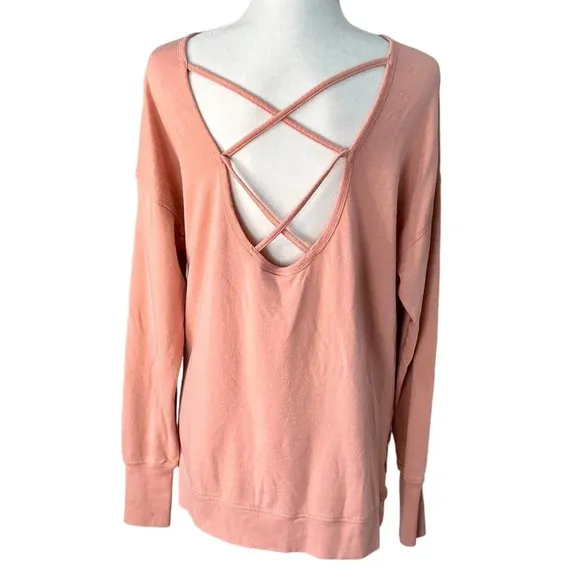 SWEATY BETTY Lace Up Strappy Back Sweatshirt Long Sleeve Top - 4/6 - Image 2