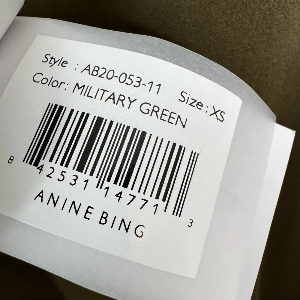 NWT Anine Bing Silk Gemma Slip Dress Olive Green Size XS - Image 14