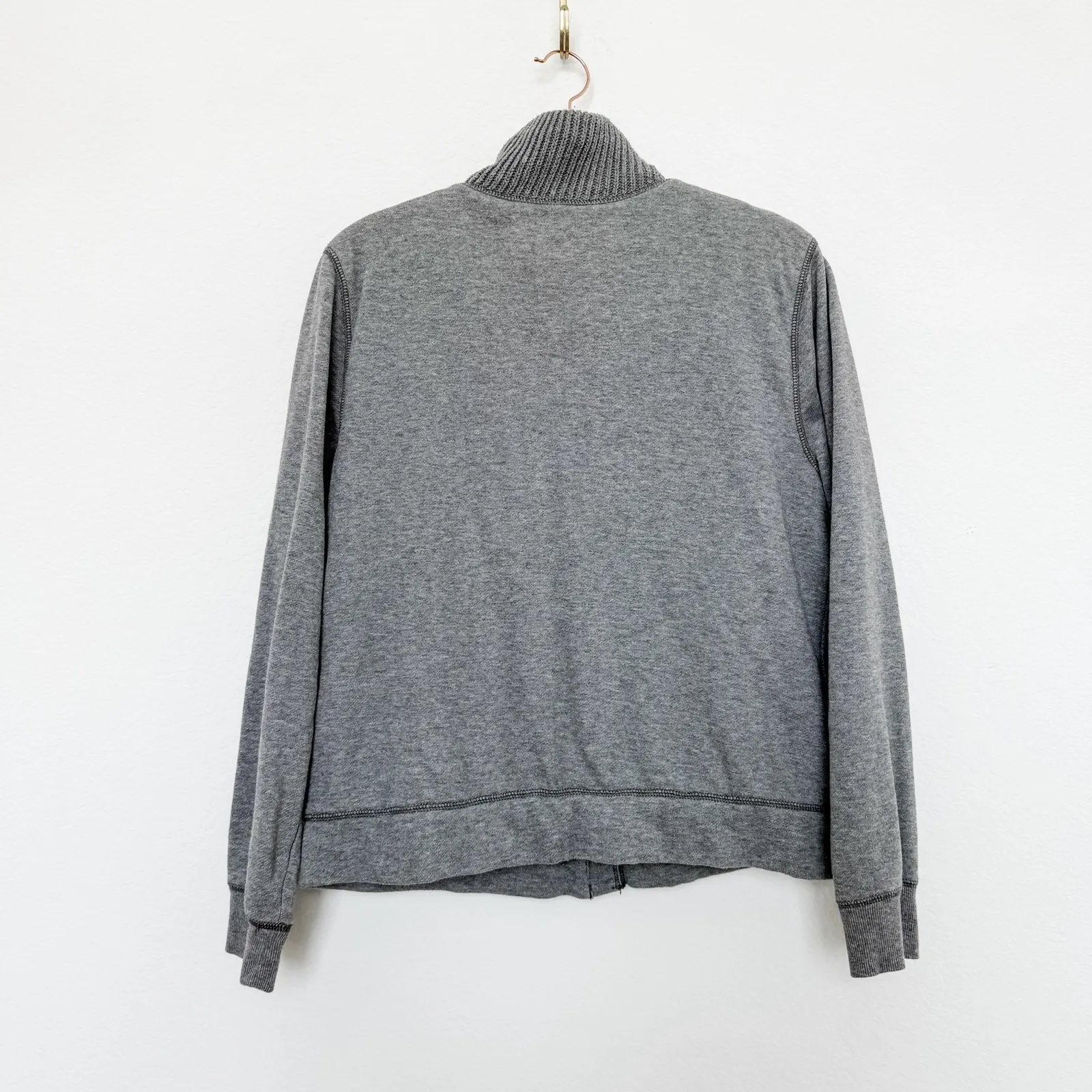 Aerie Womens Jacket Size XL‎ Gray Sherpa Lined Button Front Fleece Cozy Winter - Image 6