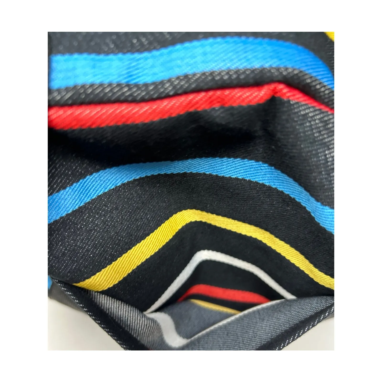 Canvas Black Striped Blue Yellow Red White Large Luggage, Beach or Gym‎ Bag New - Image 5