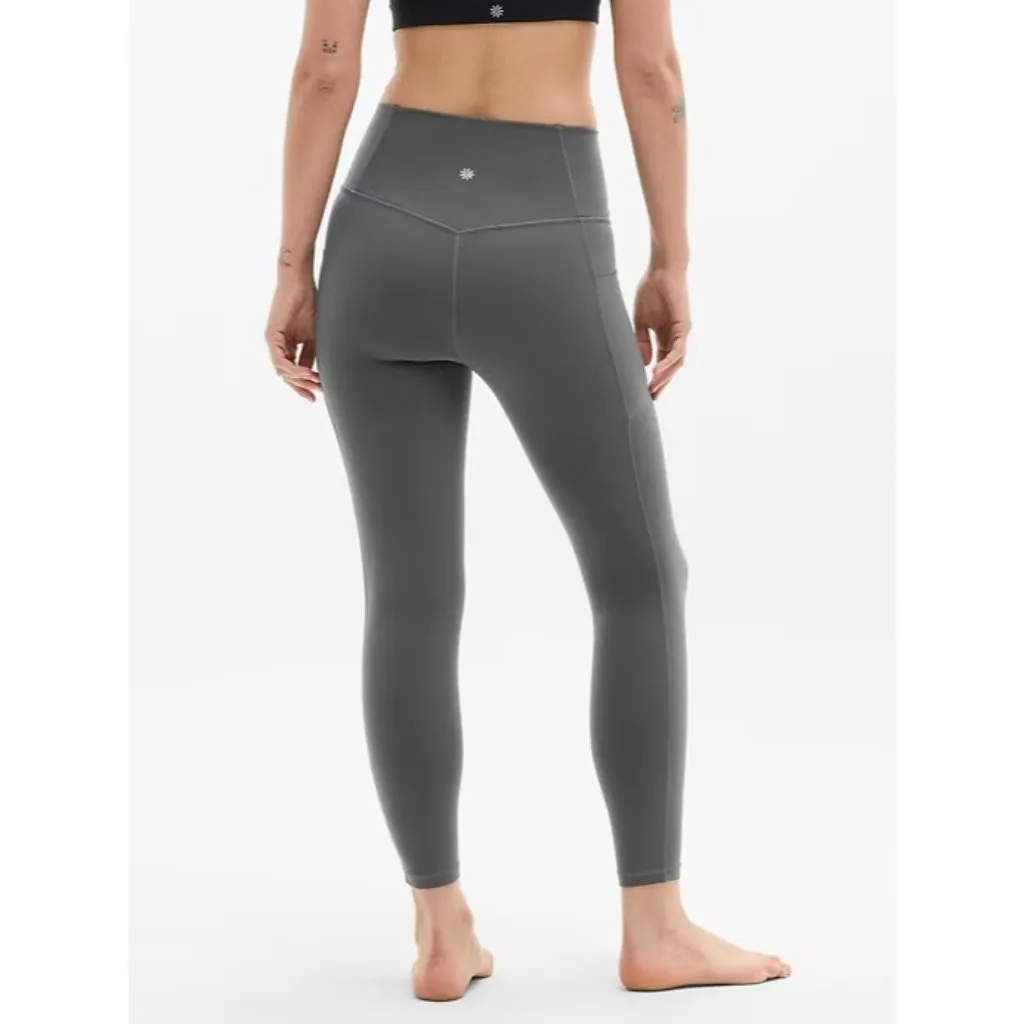 Athleta M Salutation Stash High Rise 7/8 Legging Shadow Grey Medium - Image 3