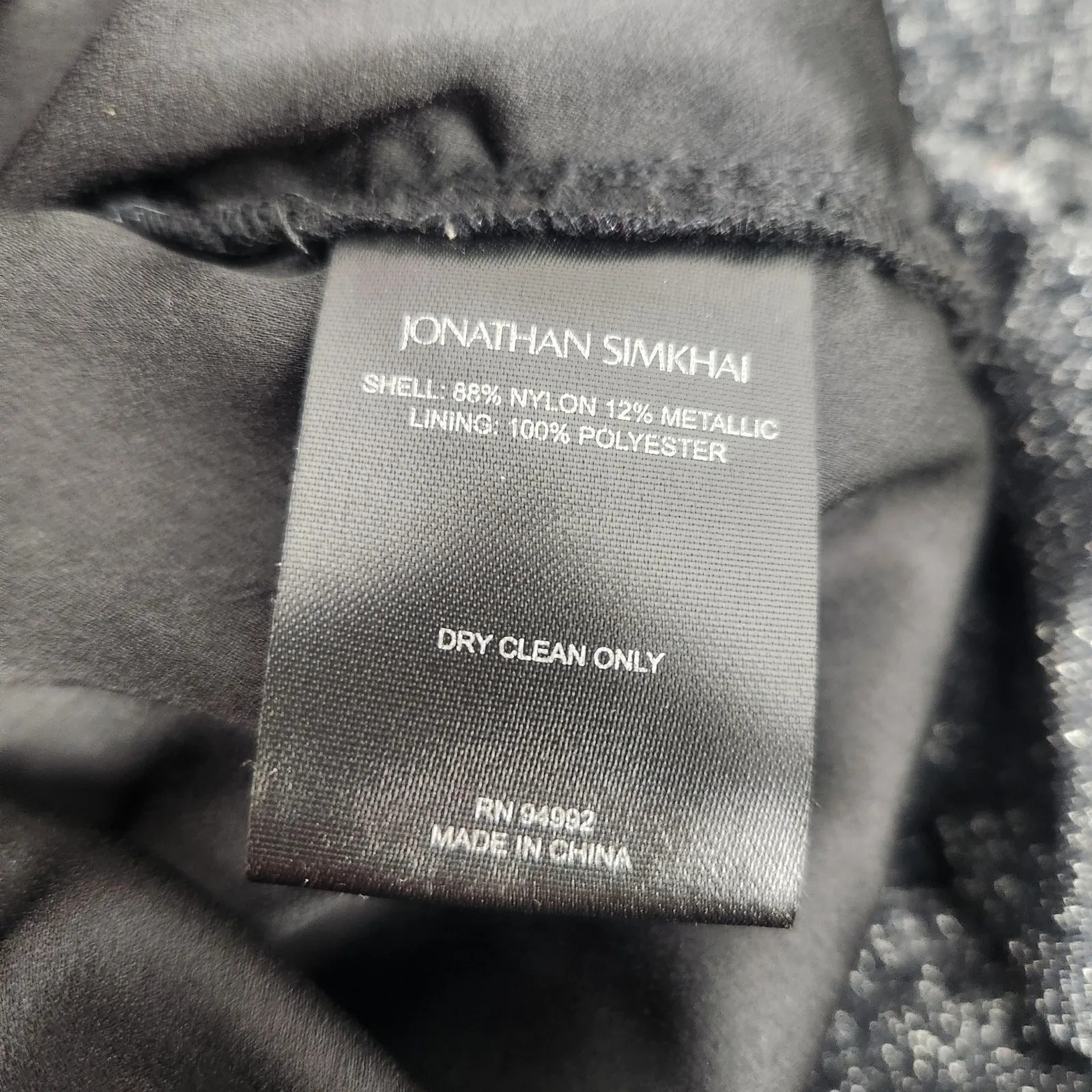 Jonathan Simkhai Standard Zinnia Ruched Midi Dress in Black Metallic Medium NWT - Image 11