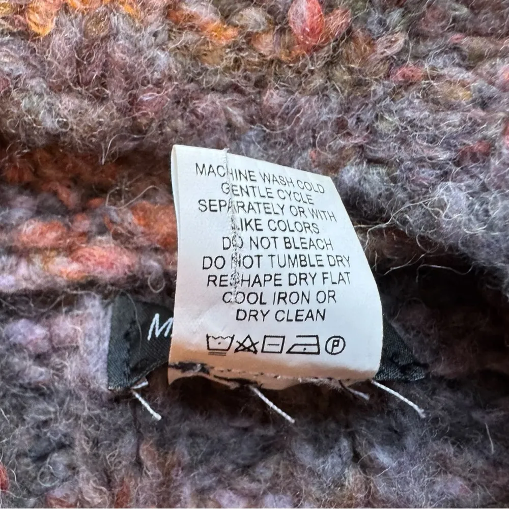 Anthropologie Maison Pholya Knit Cowl Neck Poncho Sweater L/XL - Cottagecore - Image 12