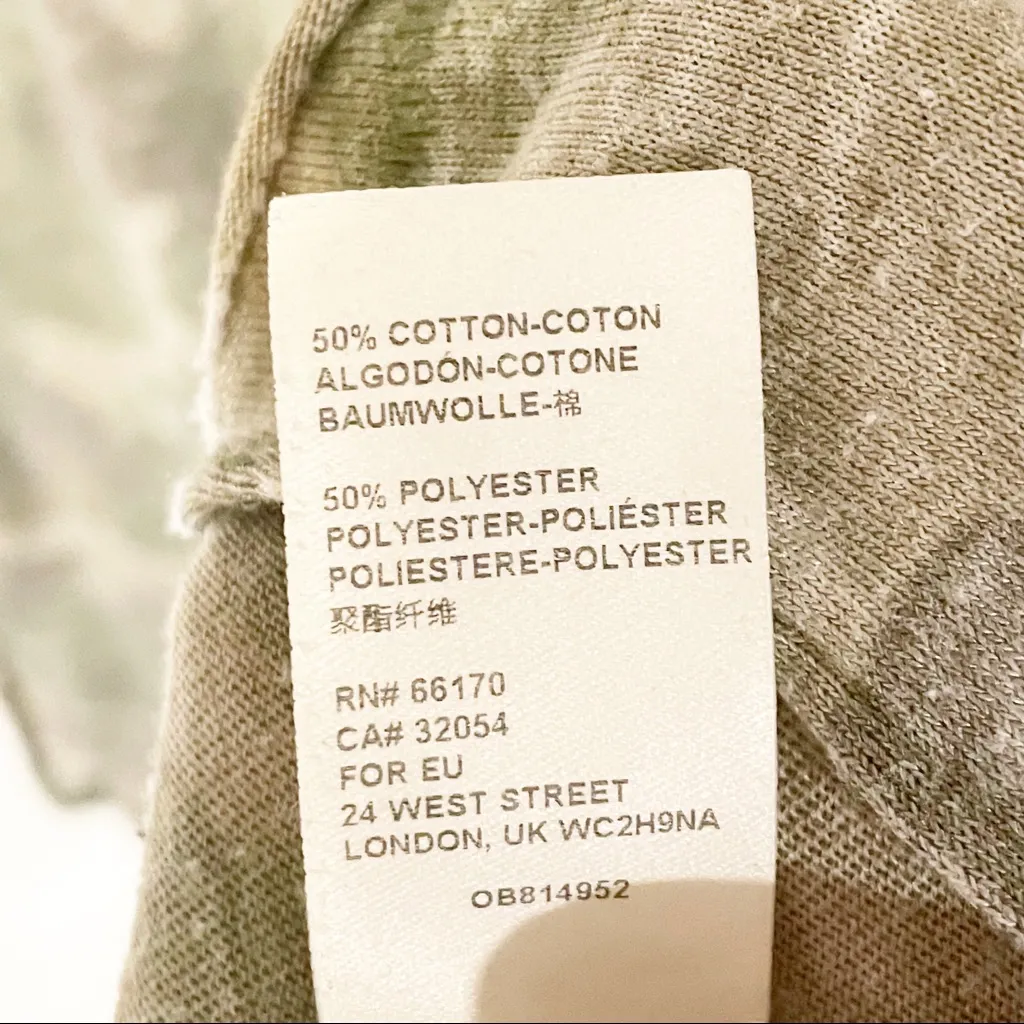 Free People Size XS Green Camouflage Tourist Crewneck Short Sleeve Tshirt - Image 5