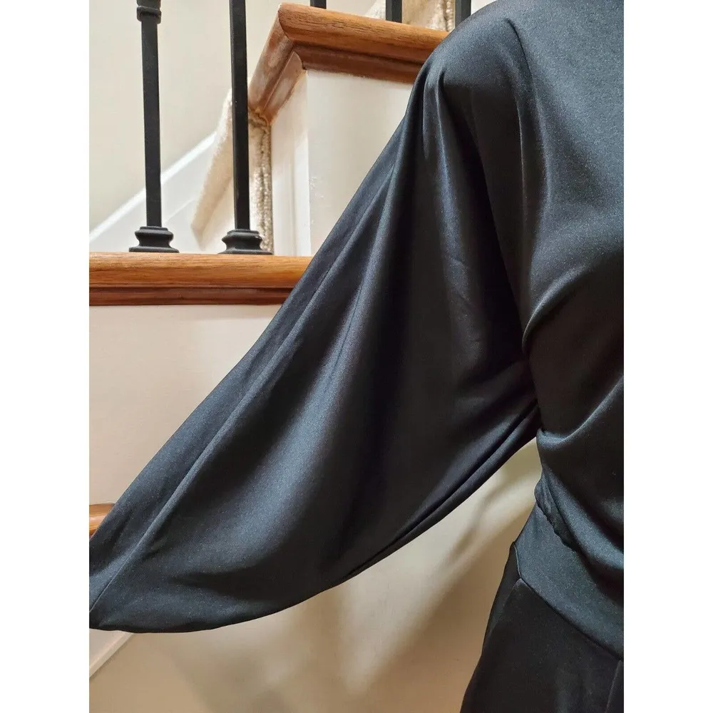 Koh Koh Women's Black Polyester Boat Neck 3/4 Sleeve Casual Jumpsuit Size L Size L - Image 7