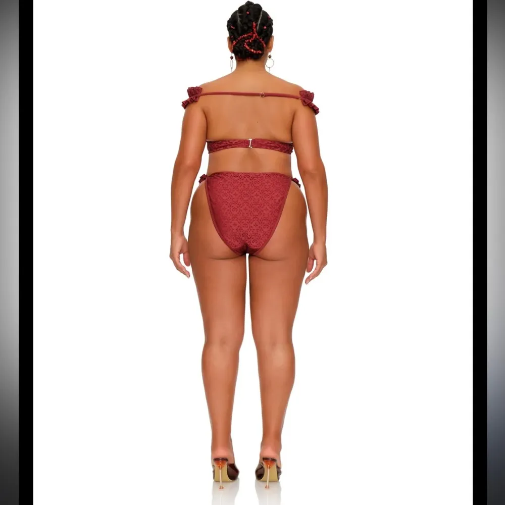 Andrea Iyamah Mulan multi way Bikini set in wine size medium - Image 7