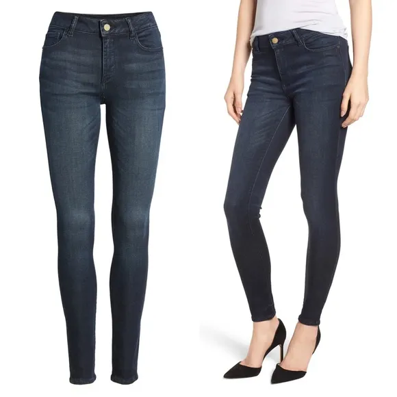 DL1961 • Florence Mid Rise Instasculpt Skinny jeans dark wash Laredo Tencel - Image 2