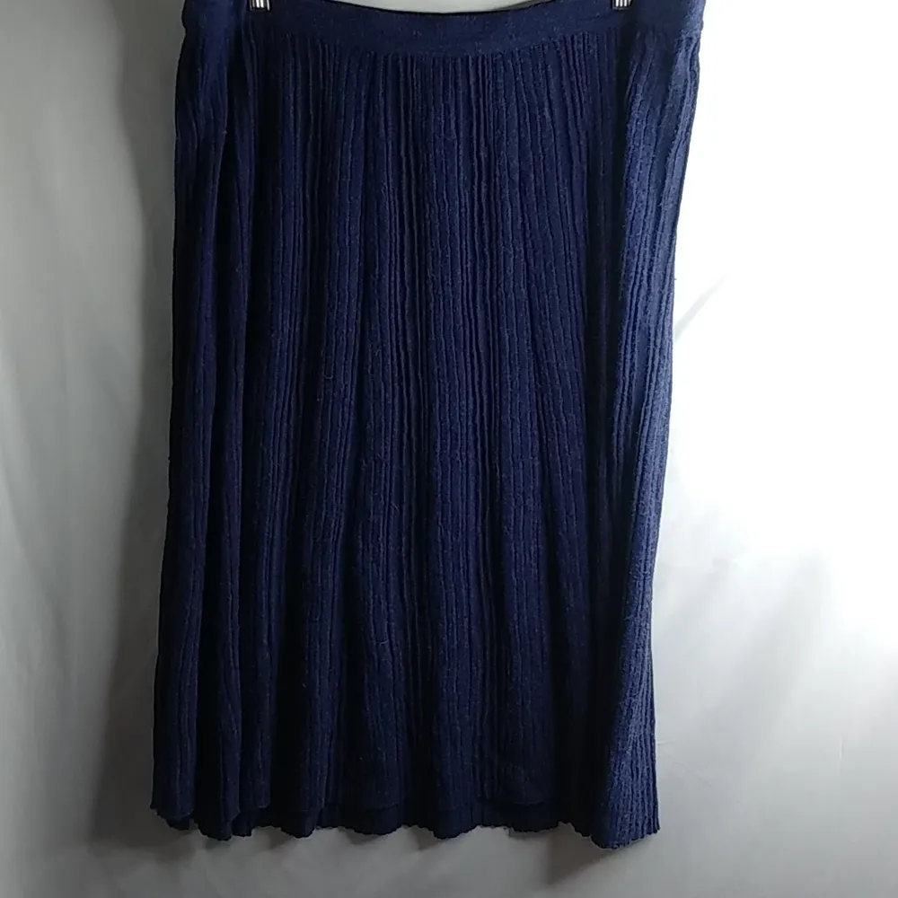 Cato XL Ribbed Knit Stretch Skirt in Dusty Sapphire Blue - Image 7